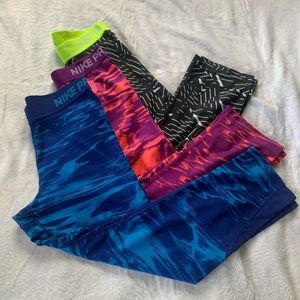Nike Dri Fit colorful Capri Bundle